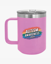 Autism Awareness 2025 - Brushstrokes of Awareness Coffee Mug Tumbler