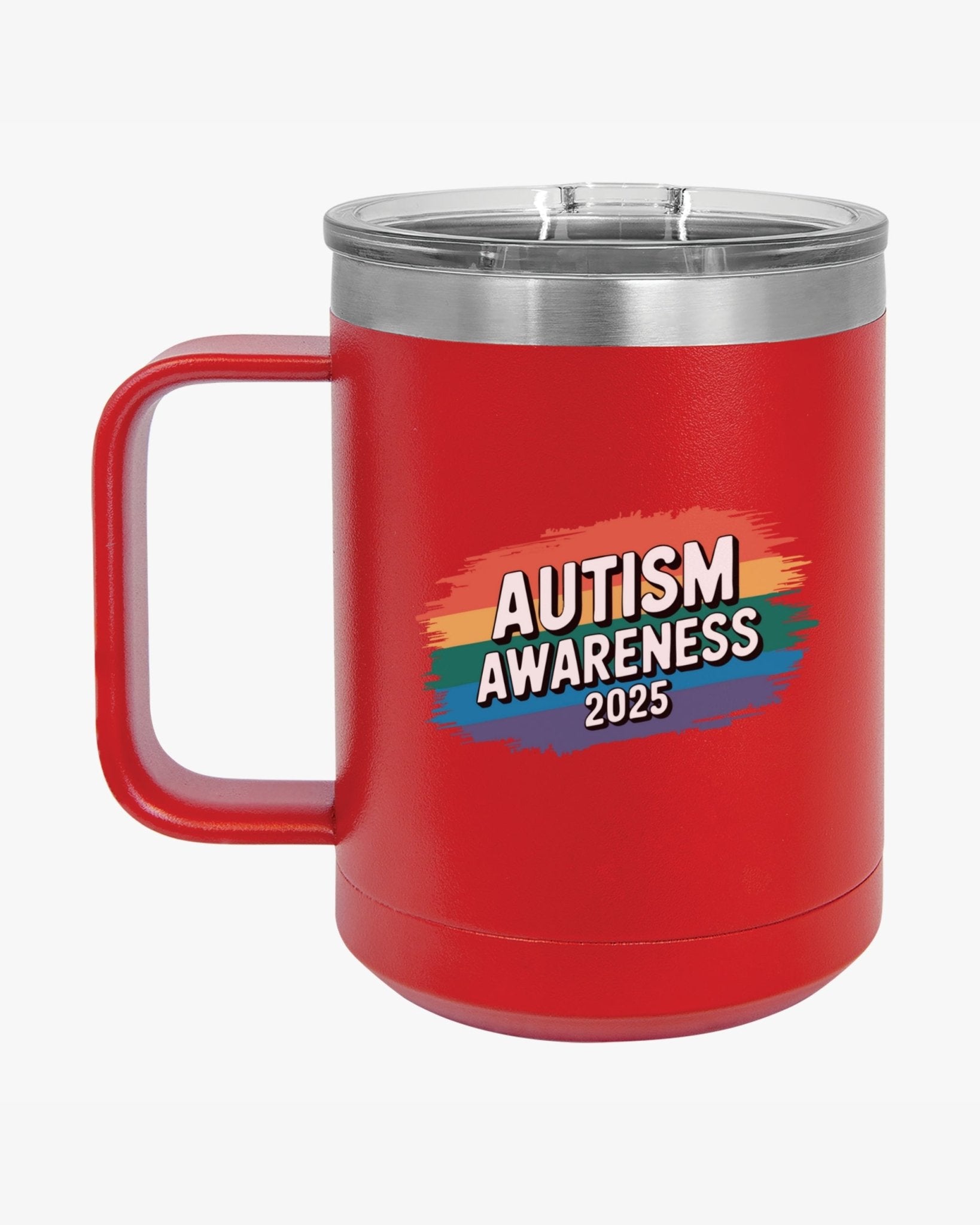 Autism Mug - Autism Awareness 2025 - Brushstrokes of Awareness Coffee Mug Tumbler - Daily Bloom
