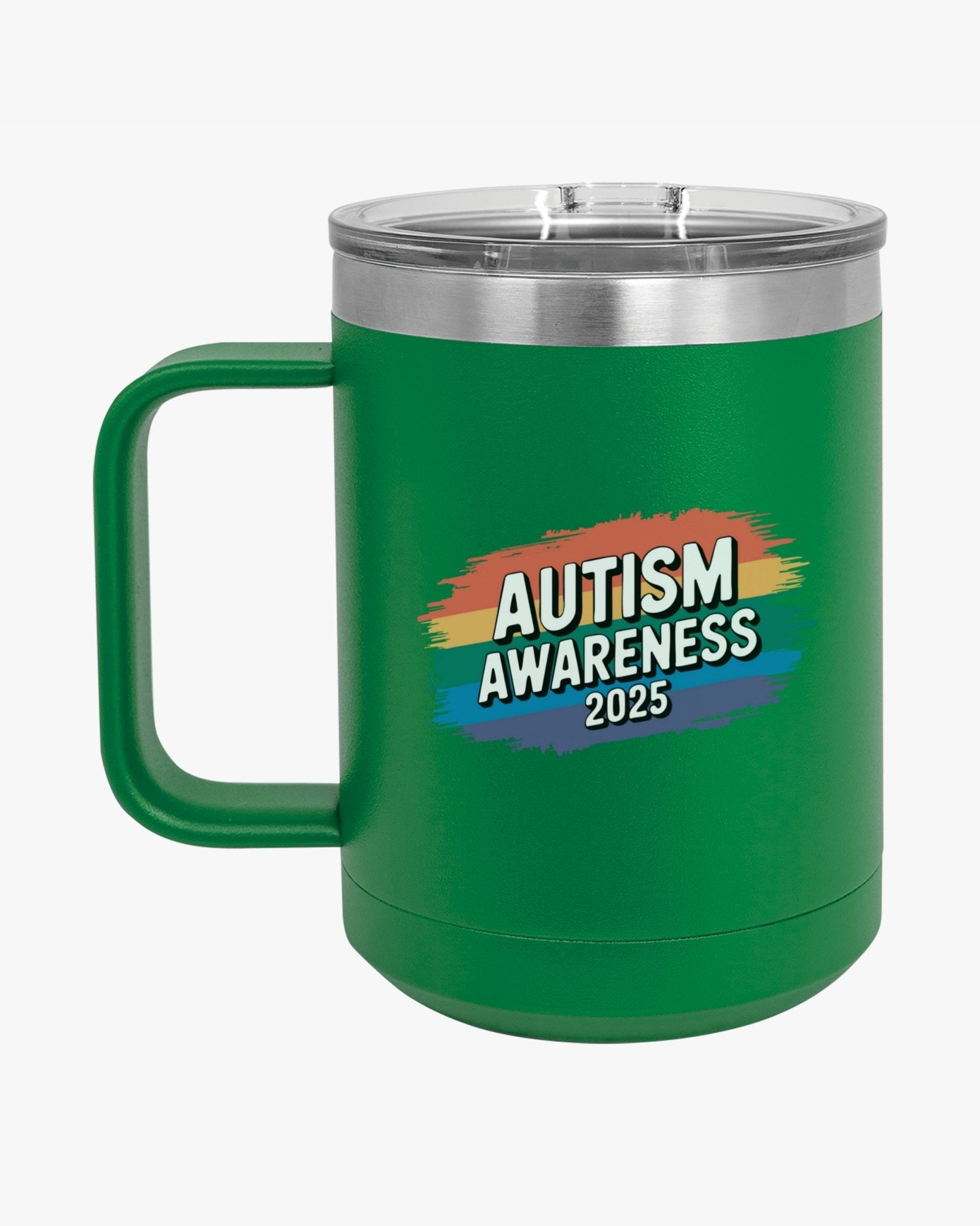 Autism Mug - Autism Awareness 2025 - Brushstrokes of Awareness Coffee Mug Tumbler - Daily Bloom