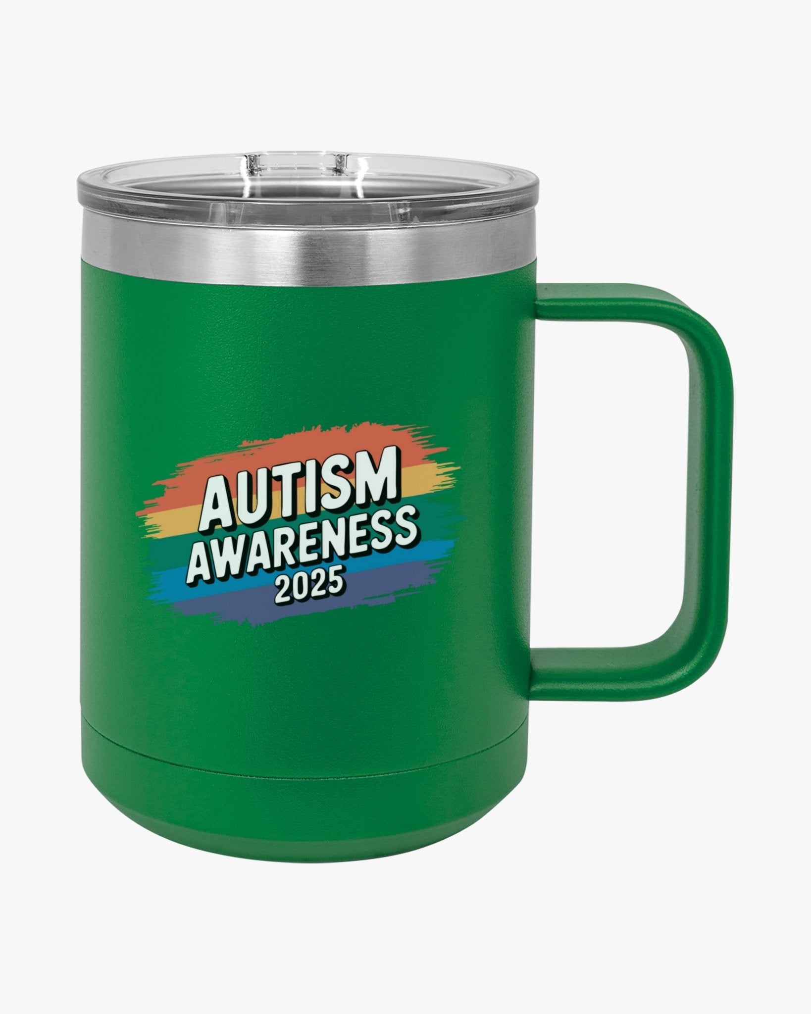 Autism Mug - Autism Awareness 2025 - Brushstrokes of Awareness Coffee Mug Tumbler - Daily Bloom