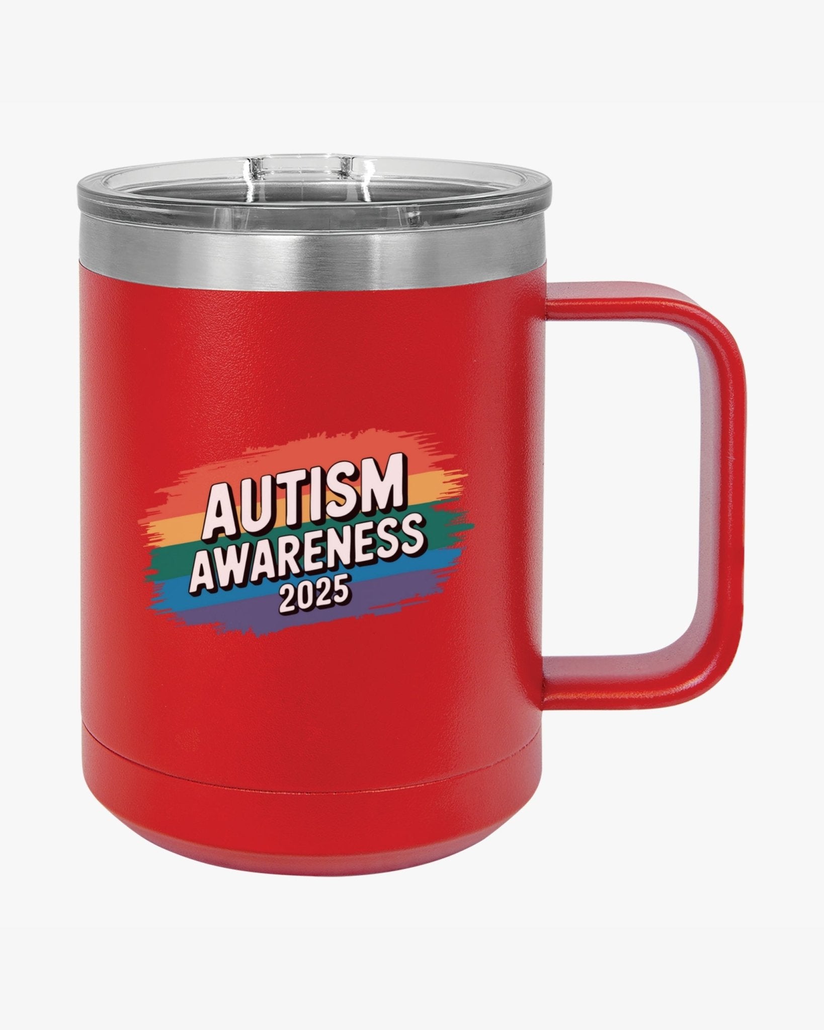 Autism Mug - Autism Awareness 2025 - Brushstrokes of Awareness Coffee Mug Tumbler - Daily Bloom