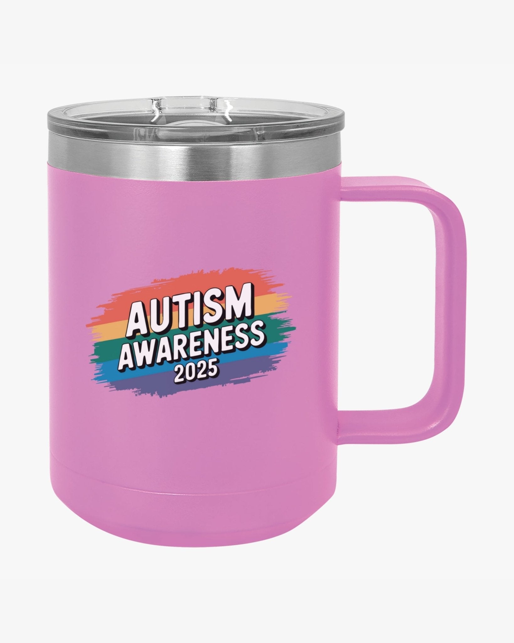 Autism Mug - Autism Awareness 2025 - Brushstrokes of Awareness Coffee Mug Tumbler - Daily Bloom