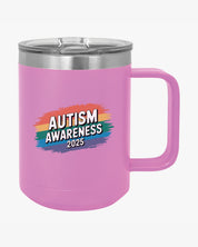 Autism Awareness 2025 - Brushstrokes of Awareness Coffee Mug Tumbler