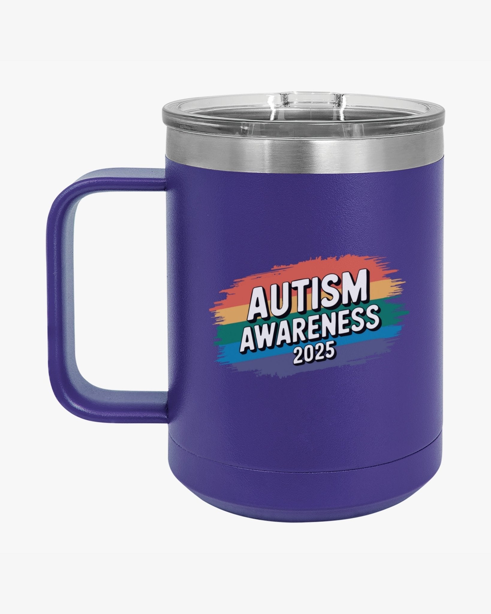 Autism Mug - Autism Awareness 2025 - Brushstrokes of Awareness Coffee Mug Tumbler - Daily Bloom