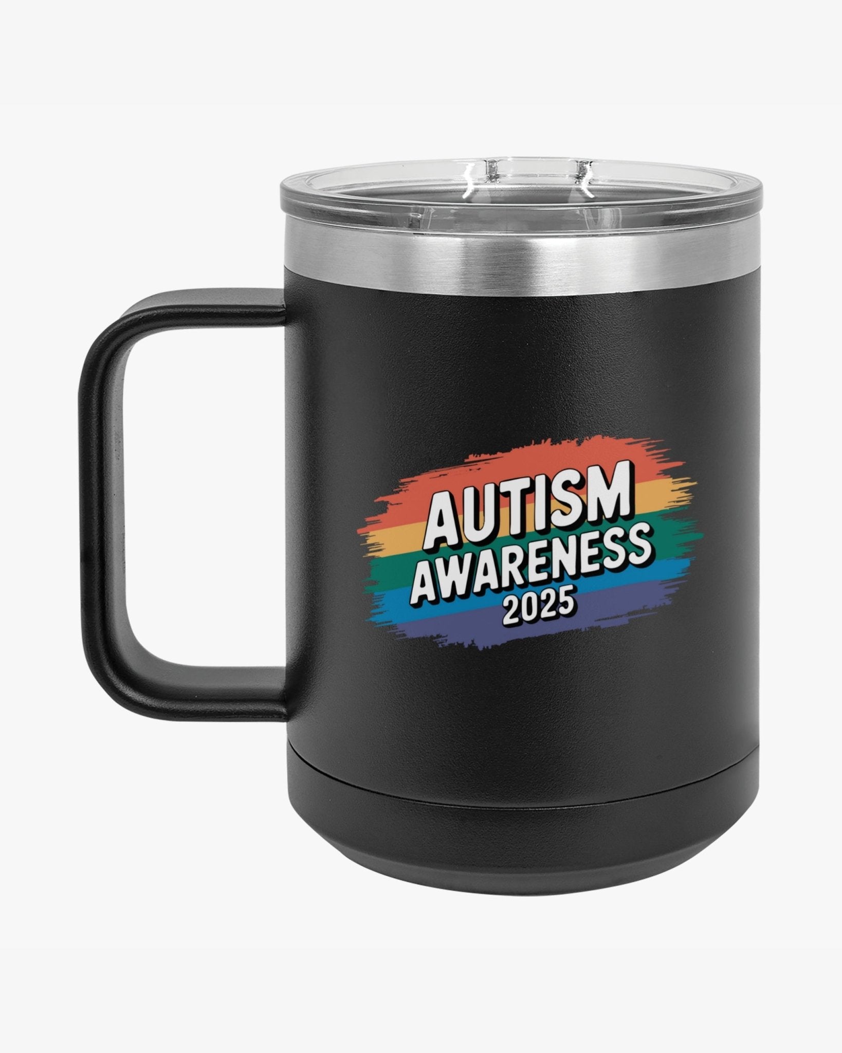 Autism Mug - Autism Awareness 2025 - Brushstrokes of Awareness Coffee Mug Tumbler - Daily Bloom