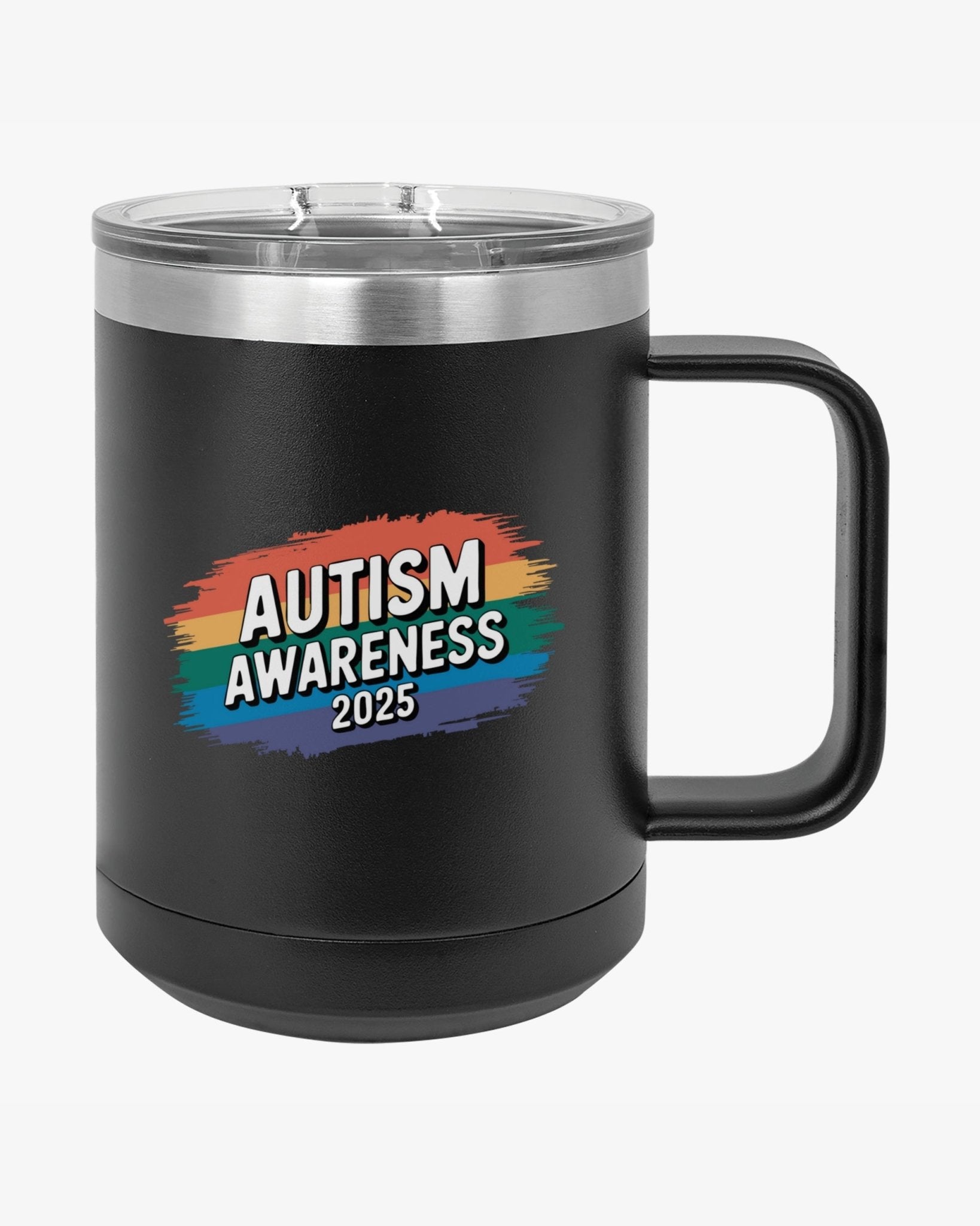 Autism Mug - Autism Awareness 2025 - Brushstrokes of Awareness Coffee Mug Tumbler - Daily Bloom