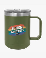 Autism Awareness 2025 - Brushstrokes of Awareness Coffee Mug Tumbler