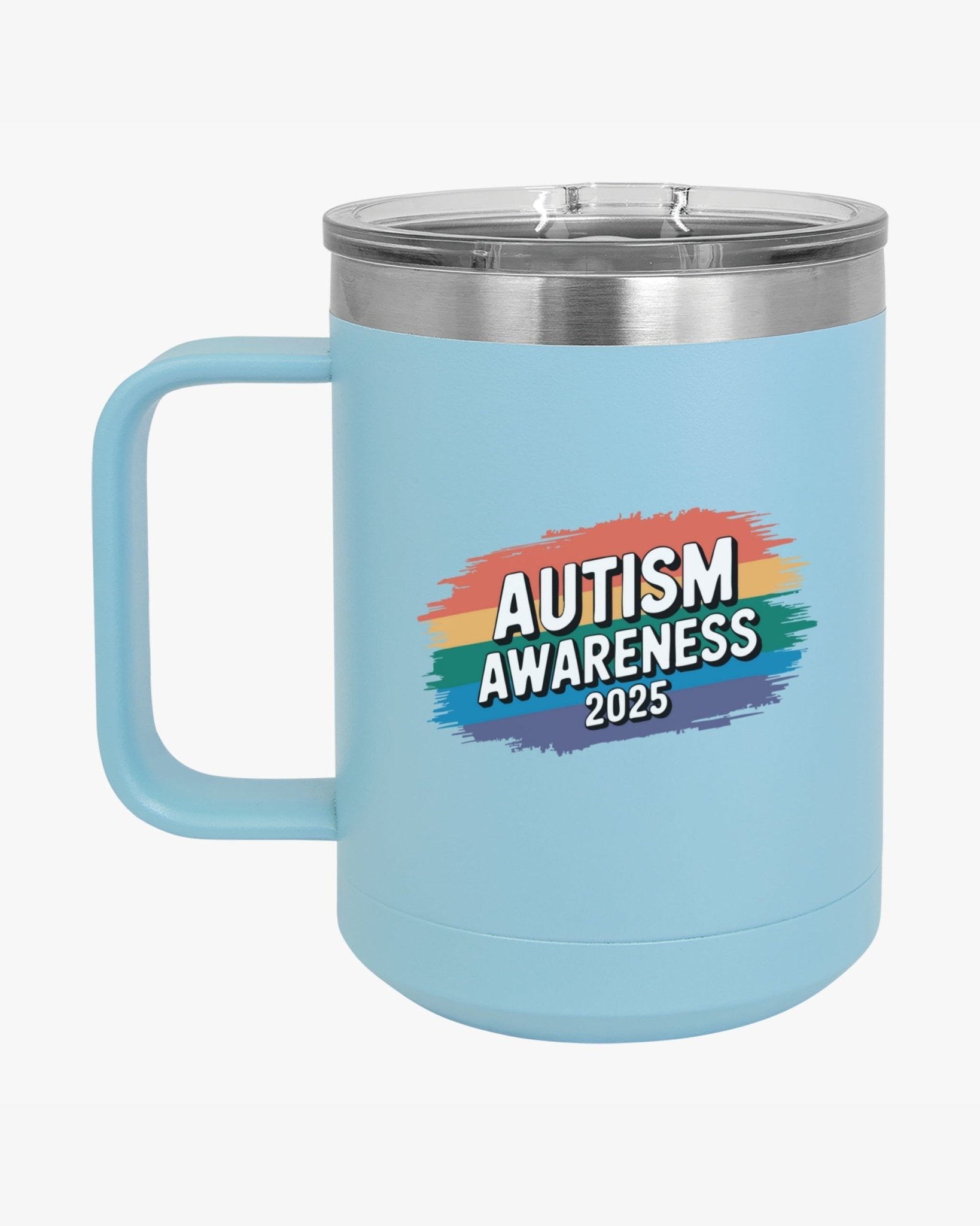 Autism Mug - Autism Awareness 2025 - Brushstrokes of Awareness Coffee Mug Tumbler - Daily Bloom