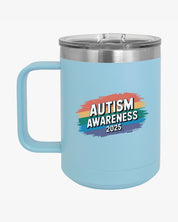 Autism Awareness 2025 - Brushstrokes of Awareness Coffee Mug Tumbler