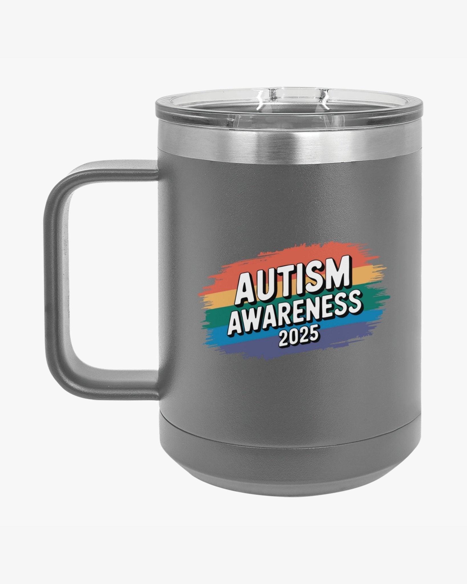 Autism Mug - Autism Awareness 2025 - Brushstrokes of Awareness Coffee Mug Tumbler - Daily Bloom