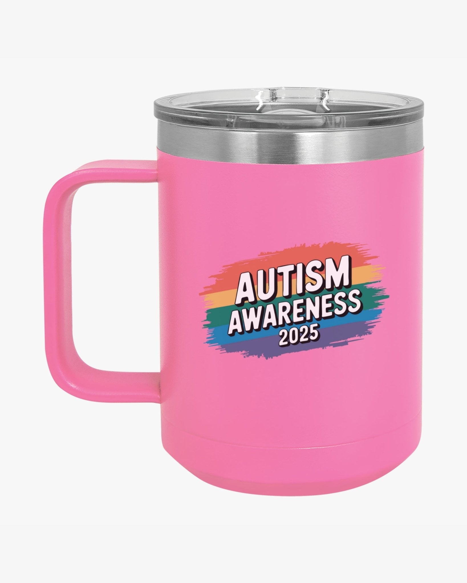 Autism Mug - Autism Awareness 2025 - Brushstrokes of Awareness Coffee Mug Tumbler - Daily Bloom