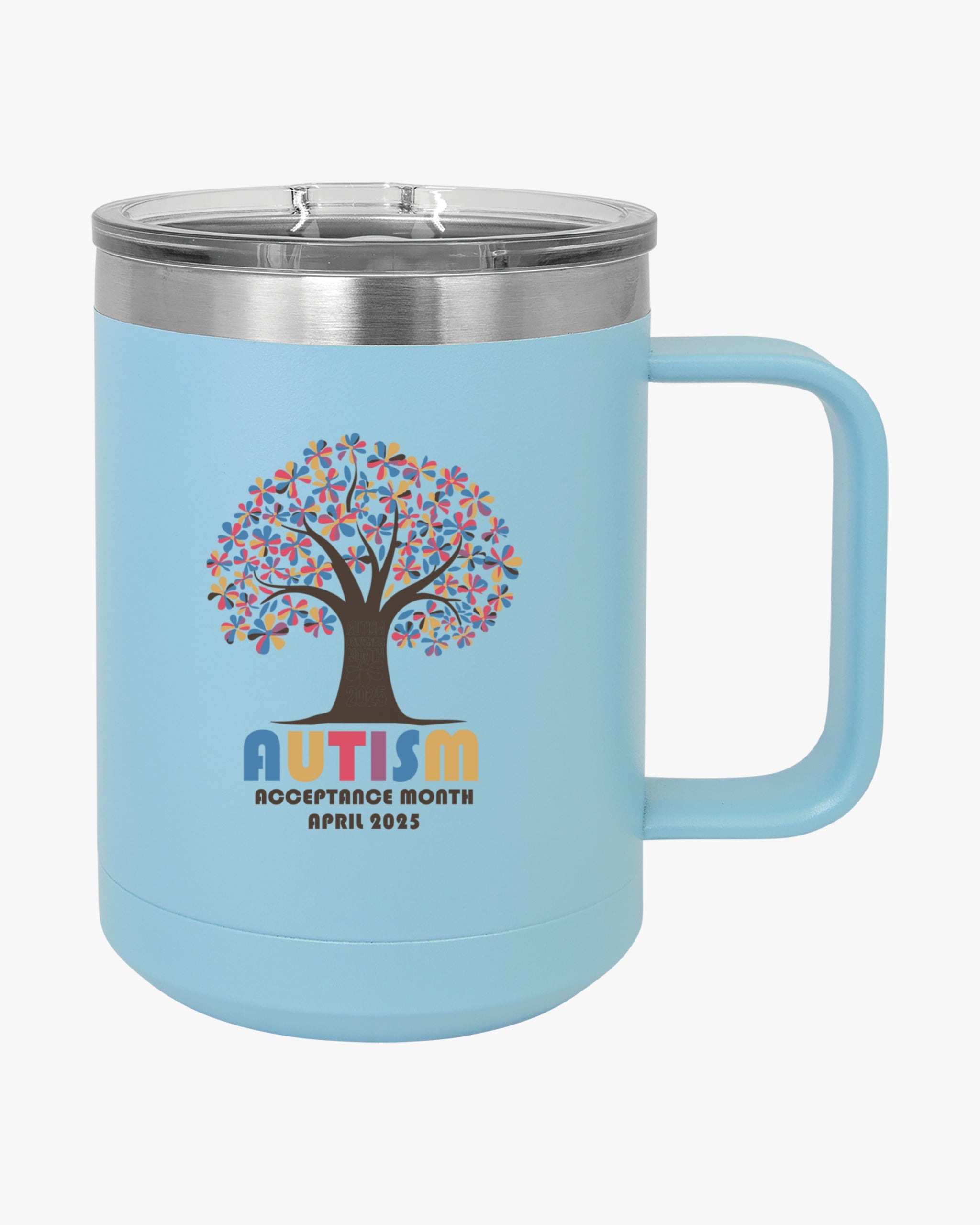 Autism Awareness 2025 - Tree of Acceptance Coffee Mug Tumbler