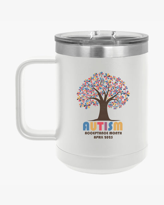 Autism Awareness 2025 - Tree of Acceptance Coffee Mug Tumbler