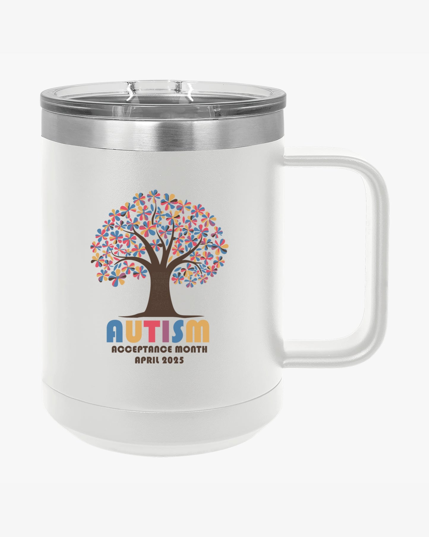 Autism Awareness 2025 - Tree of Acceptance Coffee Mug Tumbler