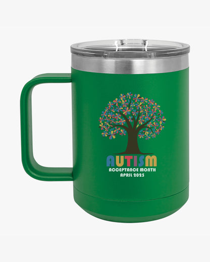 Autism Awareness 2025 - Tree of Acceptance Coffee Mug Tumbler