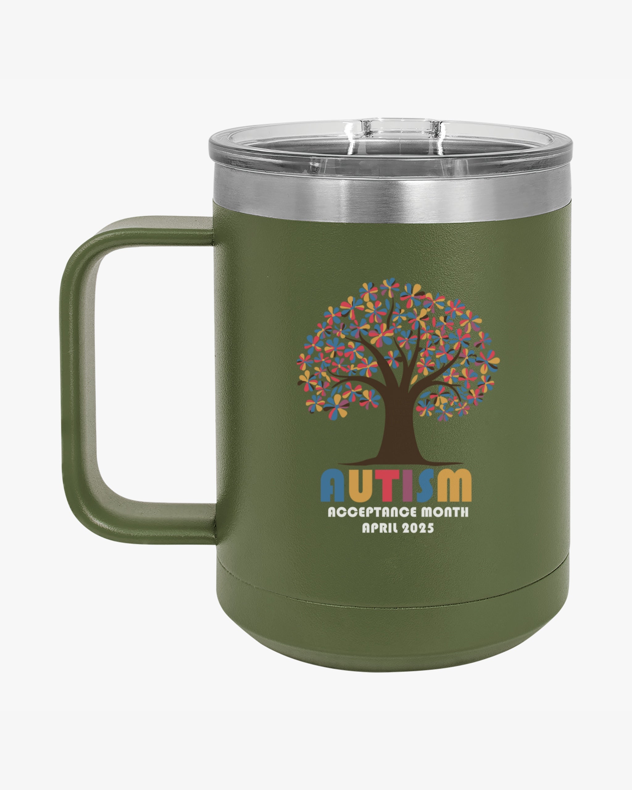 Autism Awareness 2025 - Tree of Acceptance Coffee Mug Tumbler
