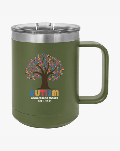 Autism Awareness 2025 - Tree of Acceptance Coffee Mug Tumbler