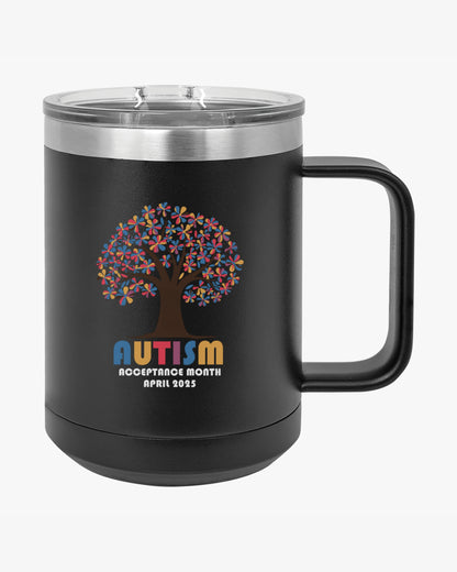 Autism Awareness 2025 - Tree of Acceptance Coffee Mug Tumbler