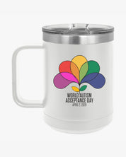 Autism Awareness 2025 - Spectrum in Bloom Coffee Mug Tumbler