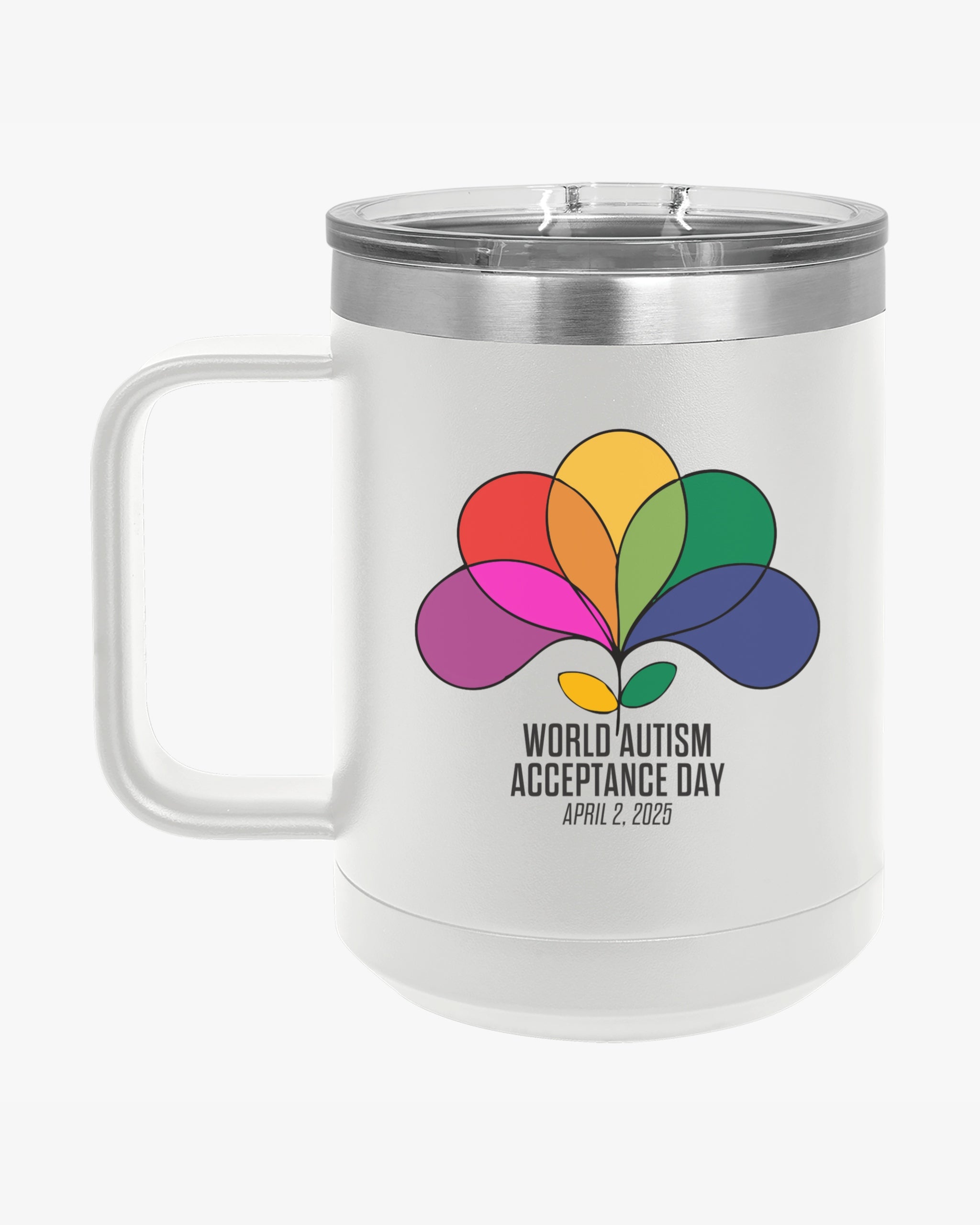 Autism Awareness 2025 - Spectrum in Bloom Coffee Mug Tumbler