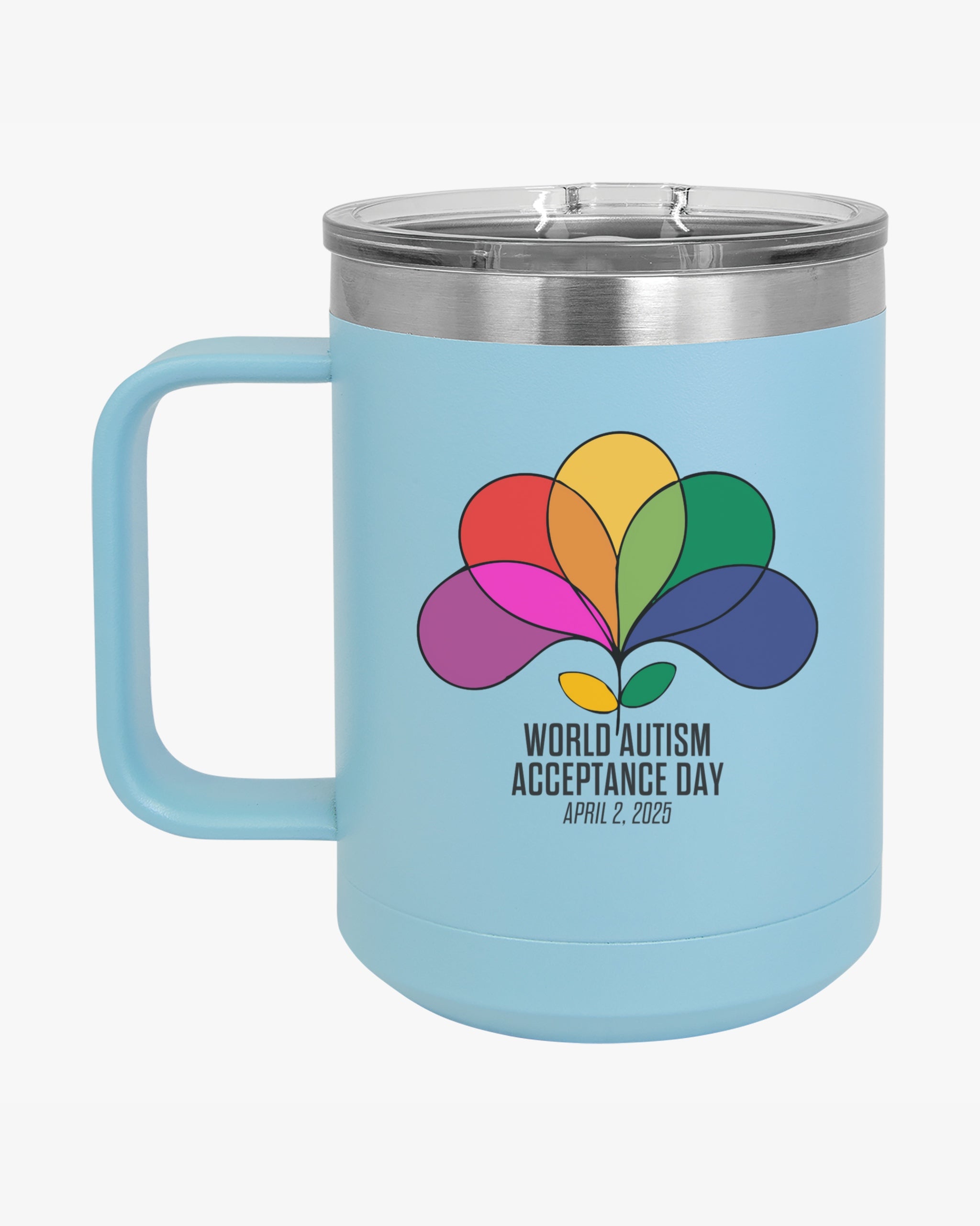 Autism Awareness 2025 - Spectrum in Bloom Coffee Mug Tumbler