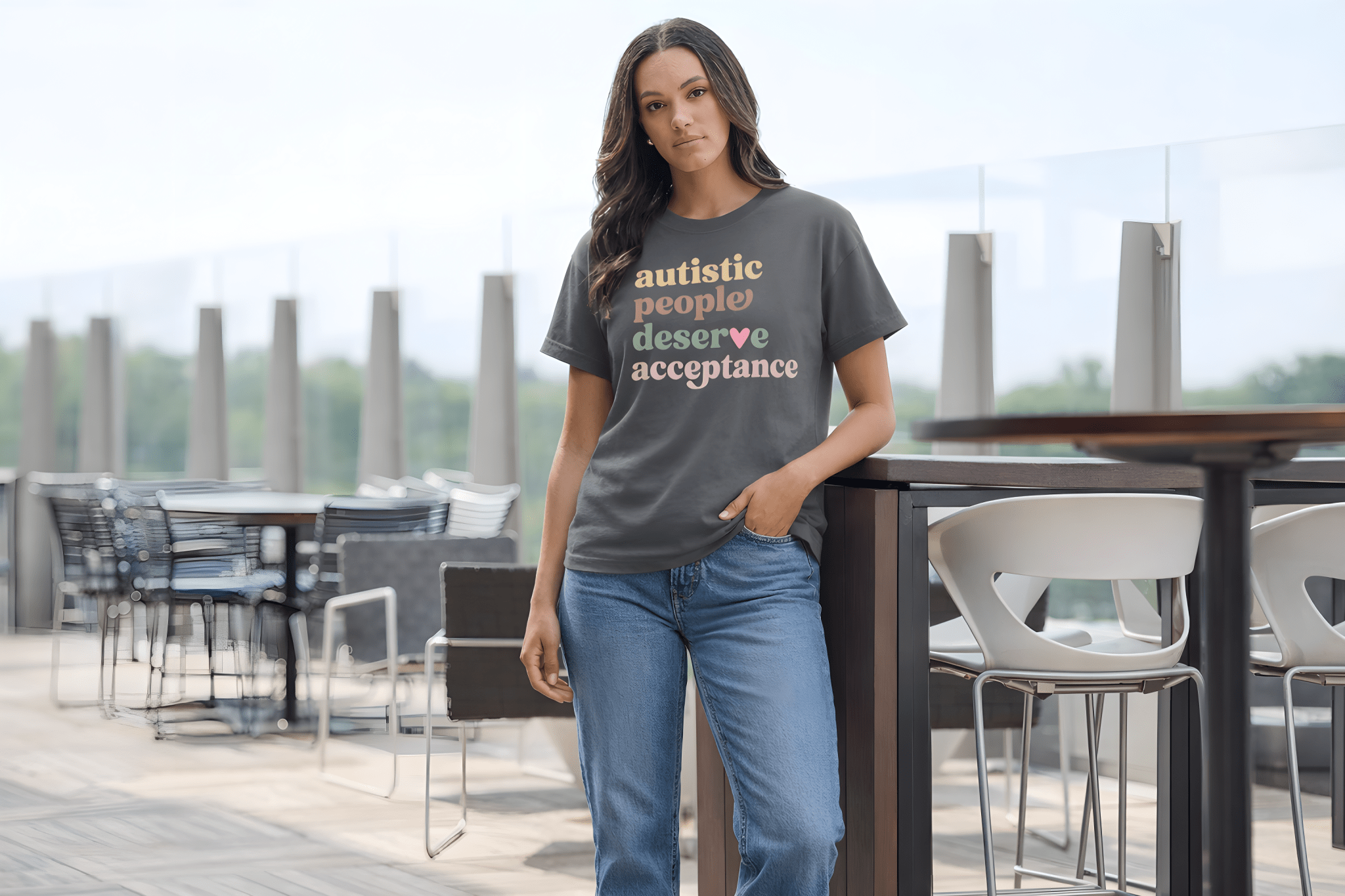 Autism T-Shirt - Autistic People Deserve Acceptance Comfort Colors T-Shirt - Daily Bloom