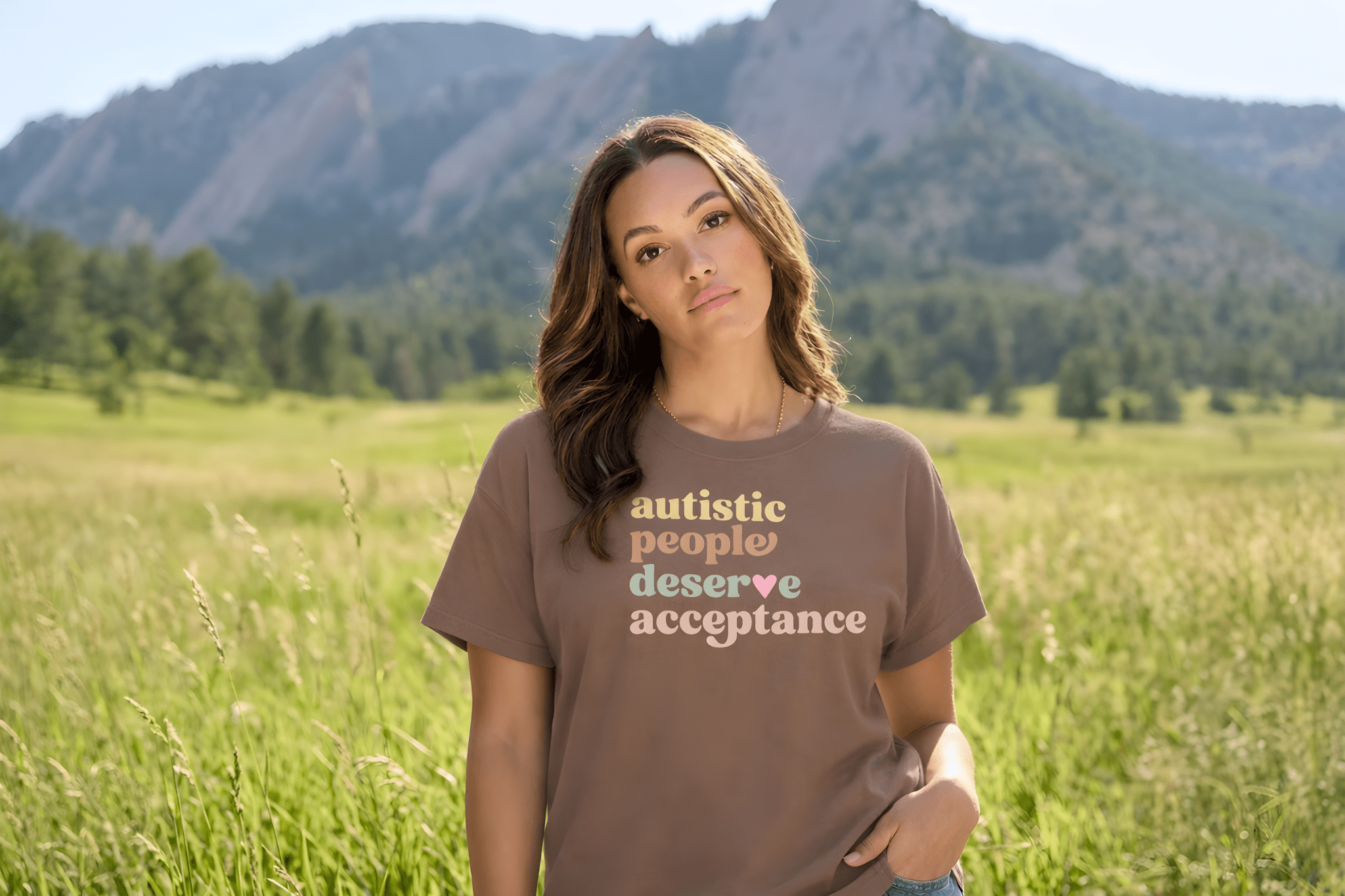 Autism T-Shirt - Autistic People Deserve Acceptance Comfort Colors T-Shirt - Daily Bloom