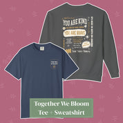 Autism product - Together We Bloom Comfort Colors T-Shirt & Sweatshirt Bundle - Daily Bloom