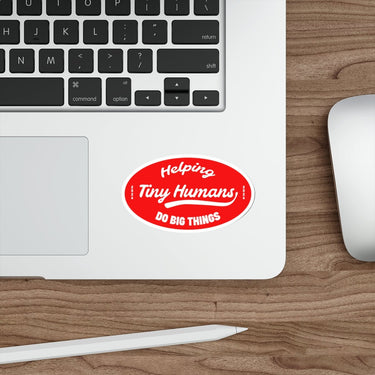 Autism Paper products - Helping Tiny Humans Do Big Things Retro Sticker - Daily Bloom