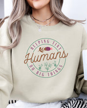 Helping Tiny Humans Do Big Things Sweatshirt-Neurodiversity, ADHD & Autism Awareness & Acceptance Sweatshirt by Daily Bloom
