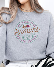 Helping Tiny Humans Do Big Things Sweatshirt-Neurodiversity, ADHD & Autism Awareness & Acceptance Sweatshirt by Daily Bloom