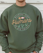 Helping Tiny Humans Do Big Things Sweatshirt-Neurodiversity, ADHD & Autism Awareness & Acceptance Sweatshirt by Daily Bloom