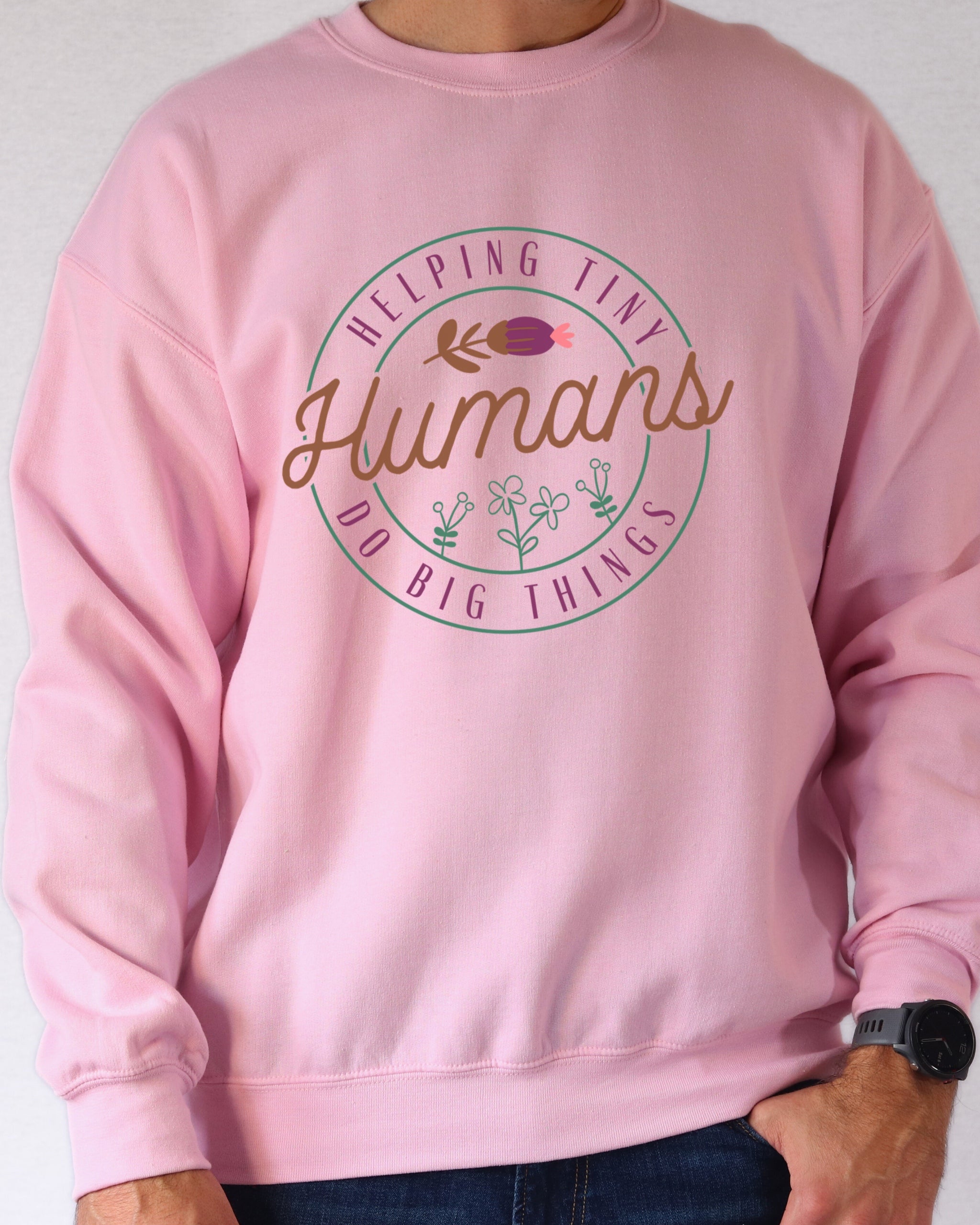 Helping Tiny Humans Do Big Things Sweatshirt-Neurodiversity, ADHD & Autism Awareness & Acceptance Sweatshirt by Daily Bloom
