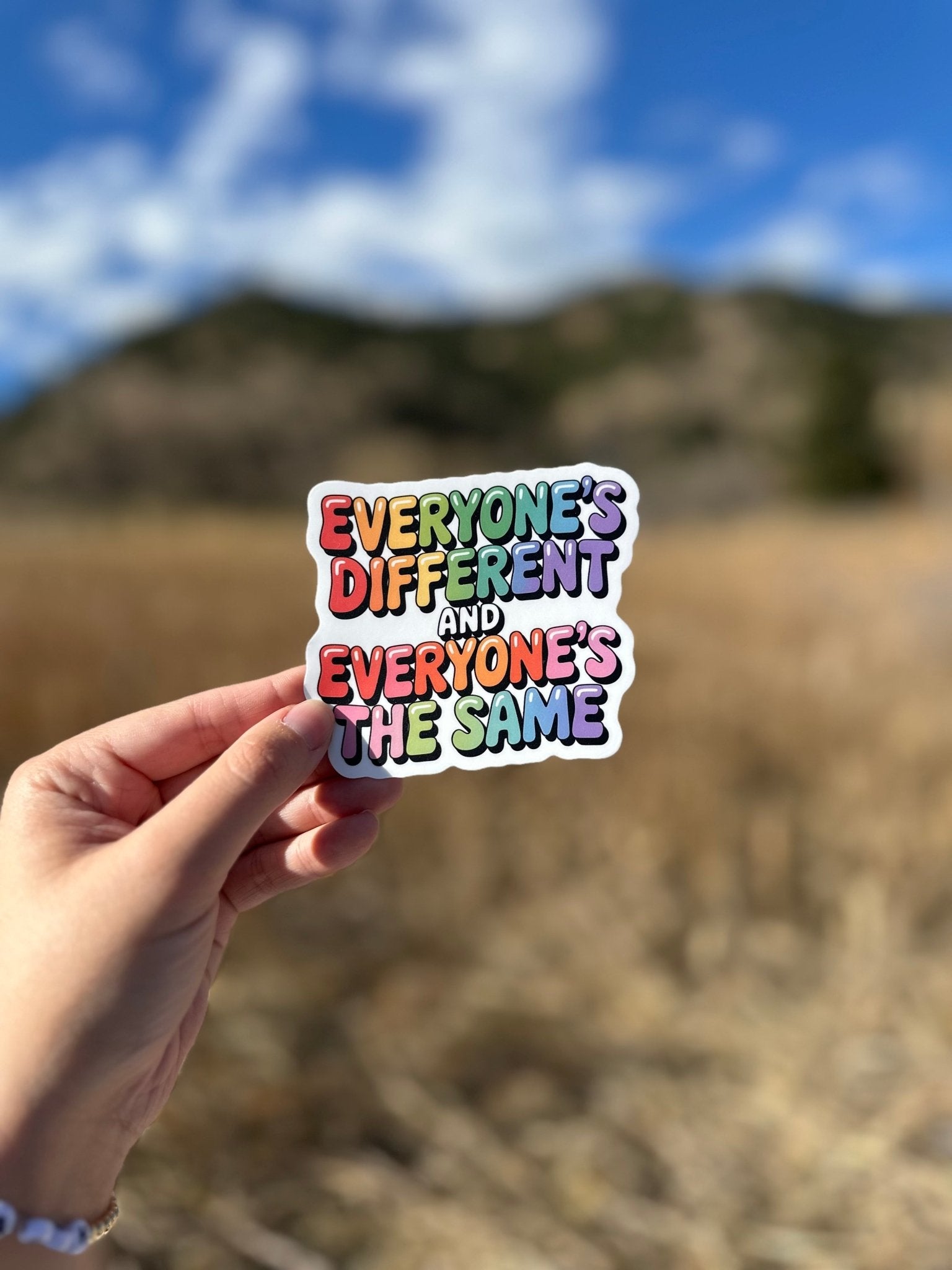 Autism Paper products - Everyone's Different and Everyone's the Same Sticker - Daily Bloom