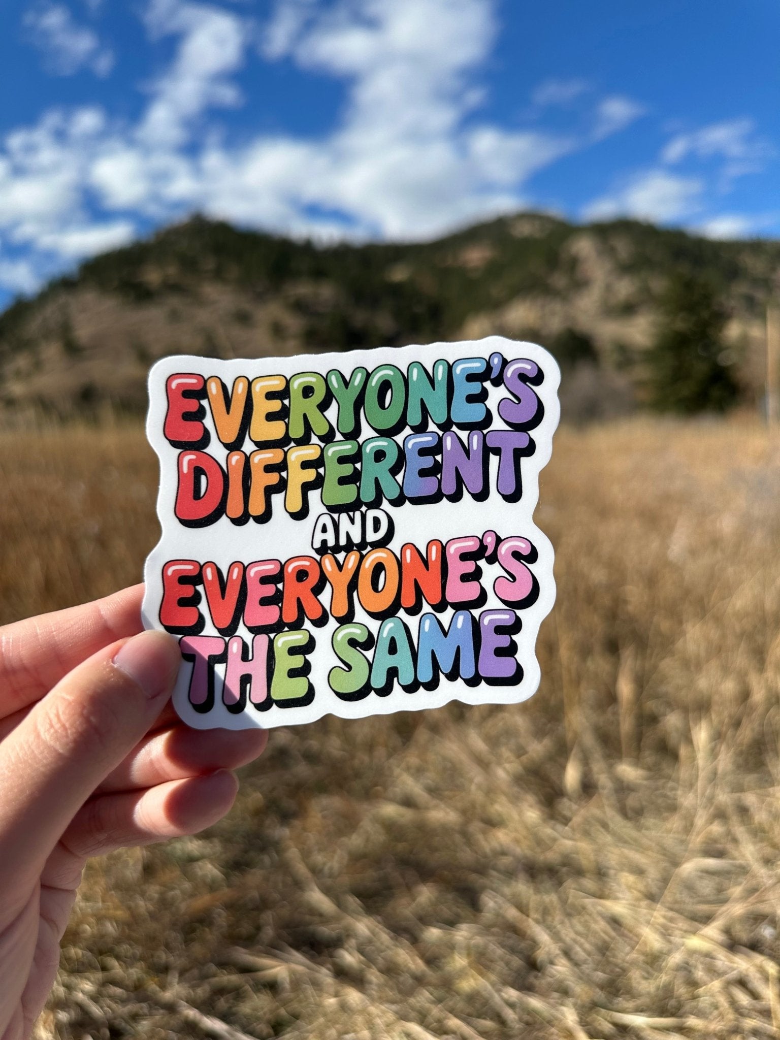 Autism Paper products - Everyone's Different and Everyone's the Same Sticker - Daily Bloom