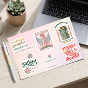 Autism Paper products - The Autism Acceptance Month Sticker Sheet - Daily Bloom