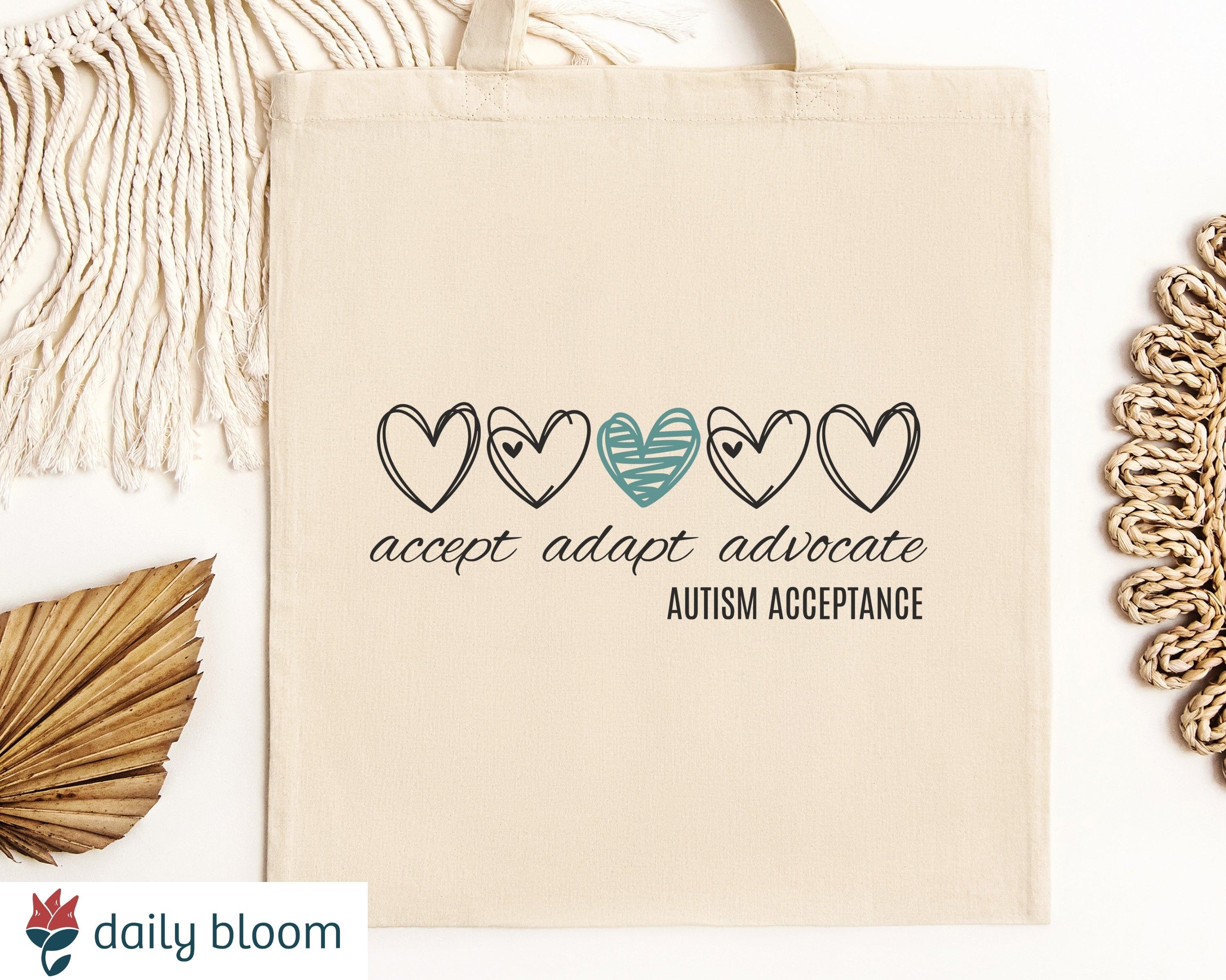 Accept Adapt Advocate Love Heart Bundle-Neurodiversity, ADHD & Autism Awareness & Acceptance T-Shirt by Daily Bloom