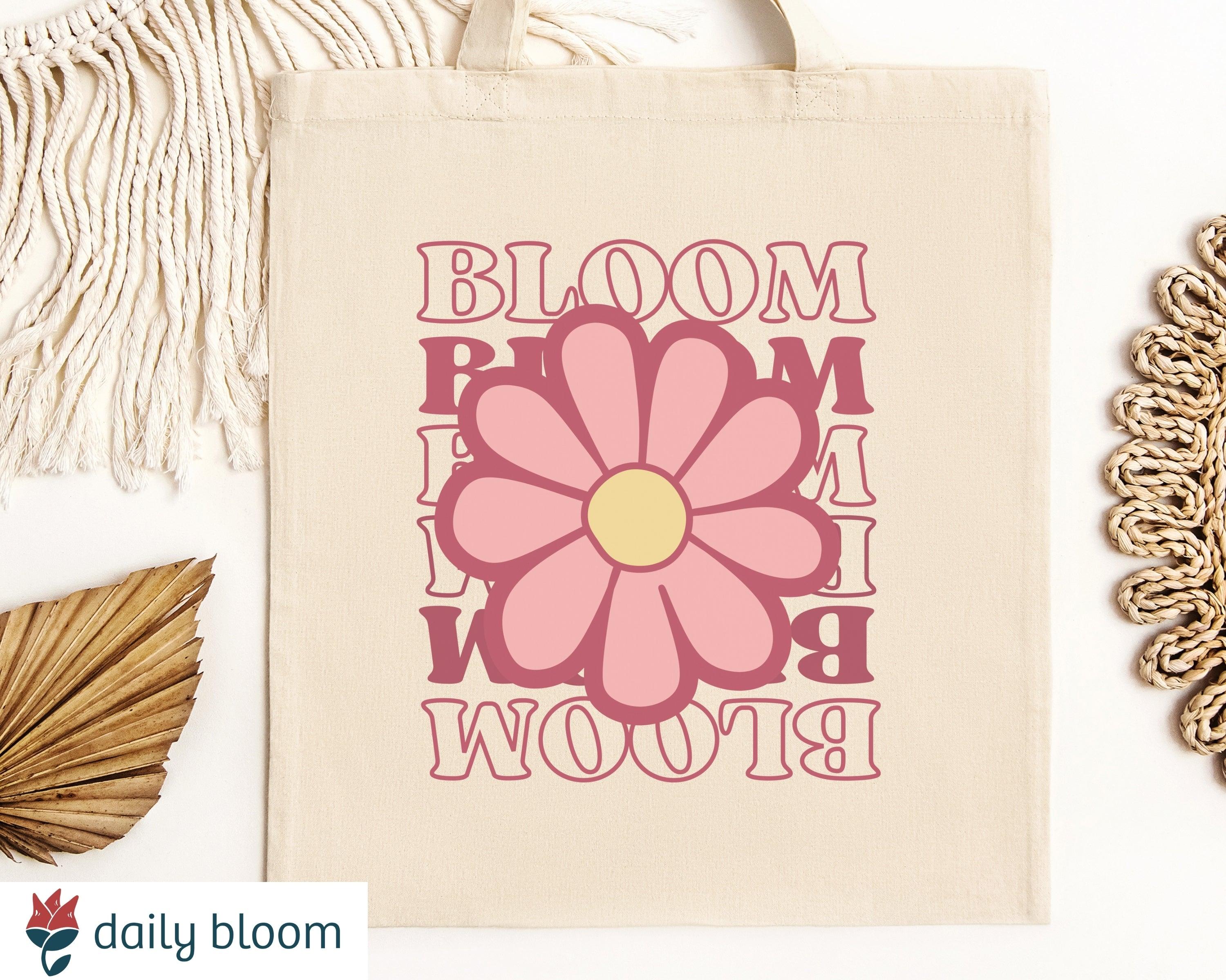 Bloom Daisy Tote Bag-Natural-Neurodiversity, ADHD & Autism Awareness & Acceptance Bags by Daily Bloom