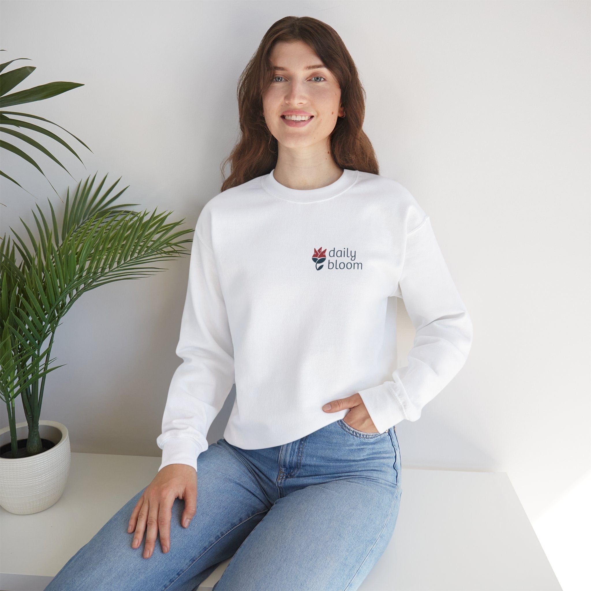 Daily Bloom Logo Sweatshirt-Neurodiversity, ADHD & Autism Awareness & Acceptance by Daily Bloom