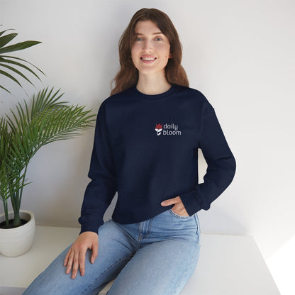 Daily Bloom Logo Sweatshirt-Neurodiversity, ADHD & Autism Awareness & Acceptance by Daily Bloom