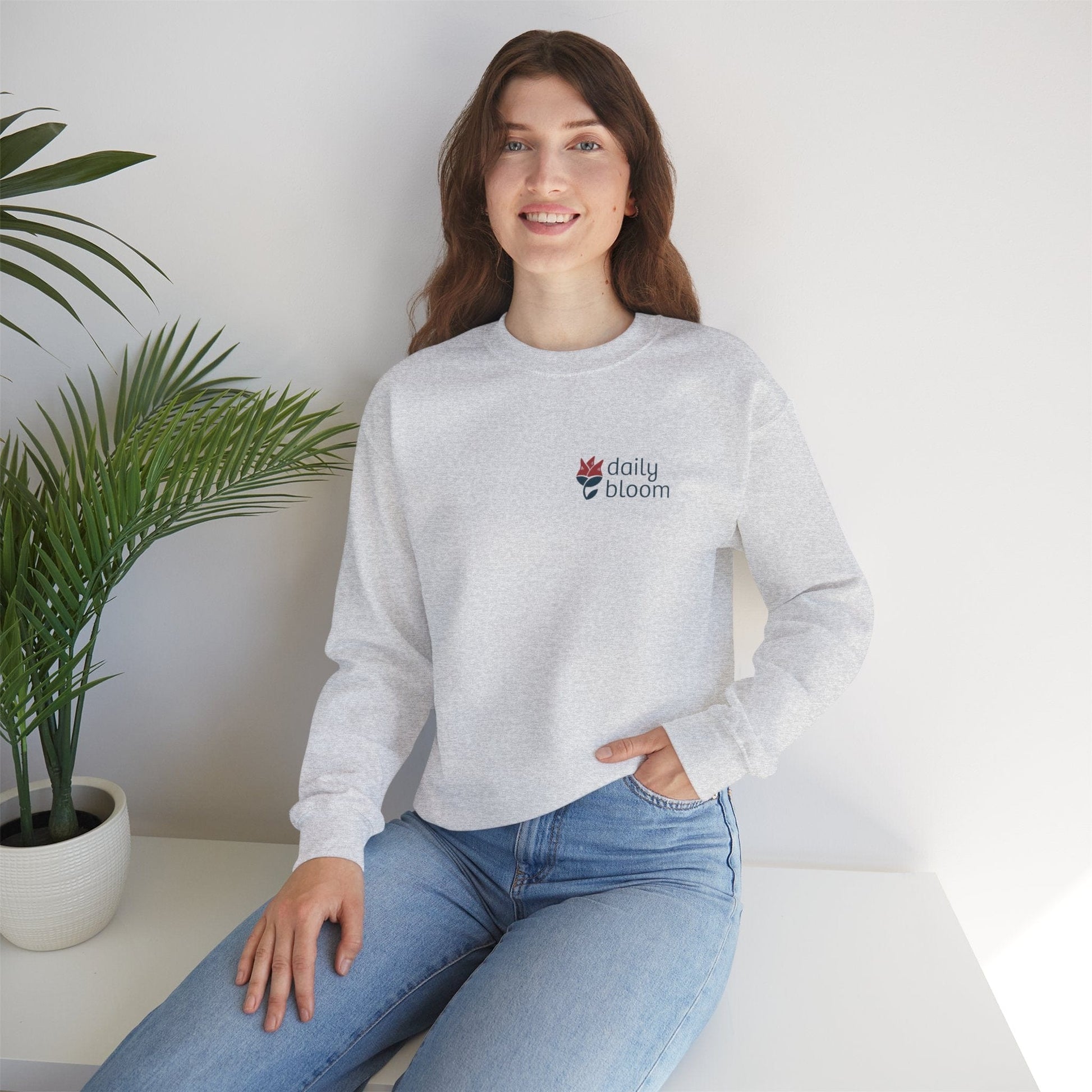 Daily Bloom Logo Sweatshirt-Neurodiversity, ADHD & Autism Awareness & Acceptance by Daily Bloom