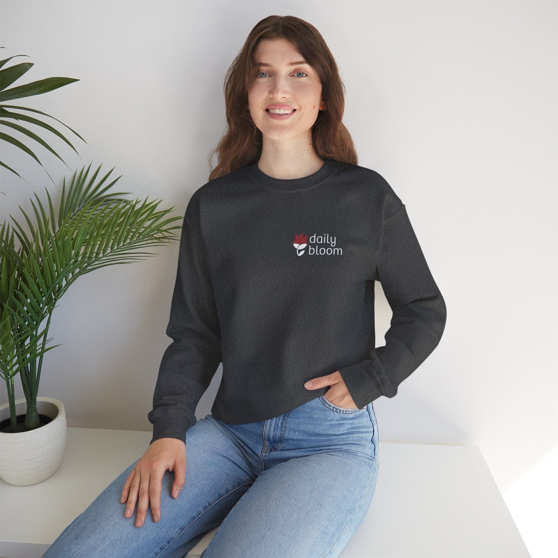 Daily Bloom Logo Sweatshirt-Neurodiversity, ADHD & Autism Awareness & Acceptance by Daily Bloom
