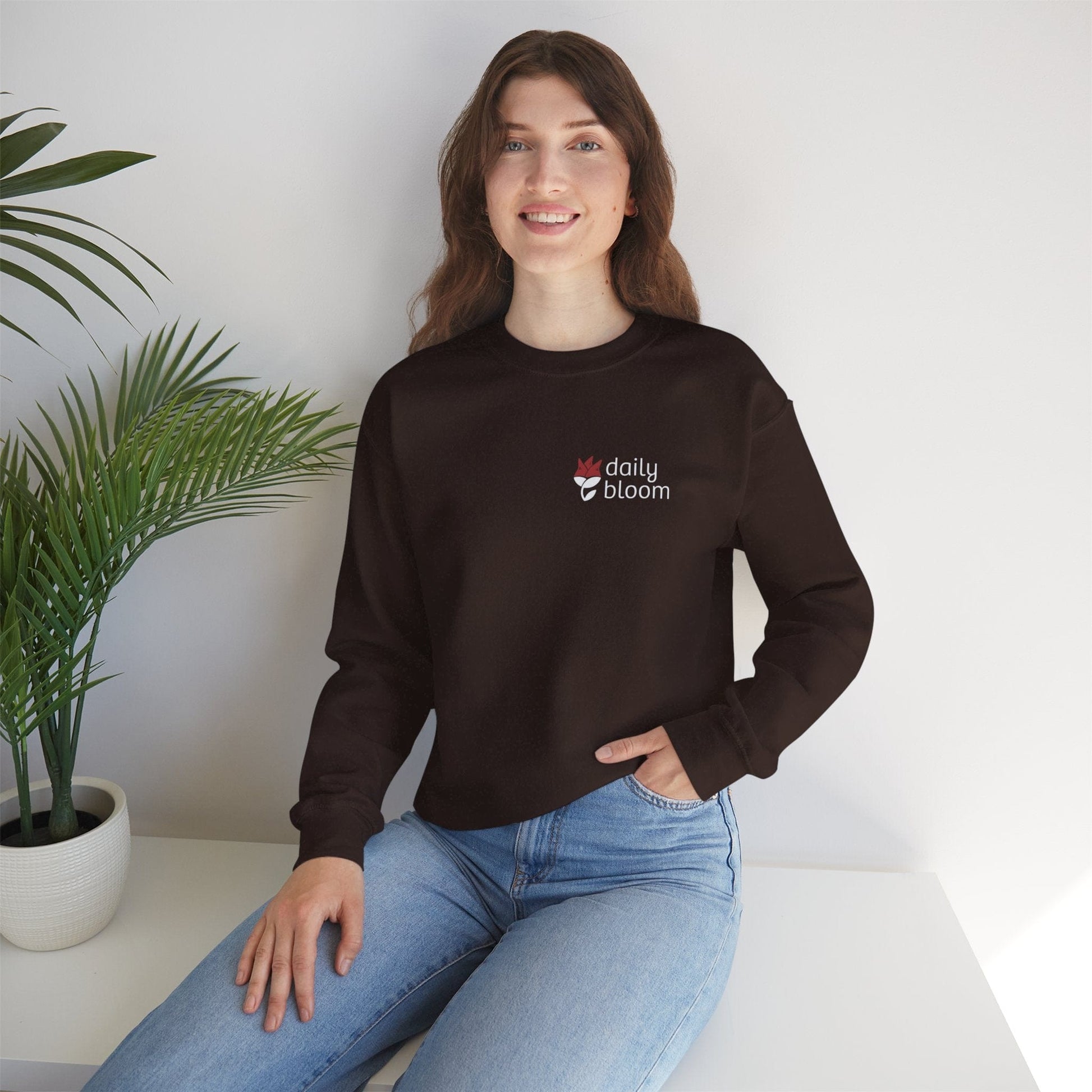 Daily Bloom Logo Sweatshirt-Neurodiversity, ADHD & Autism Awareness & Acceptance by Daily Bloom