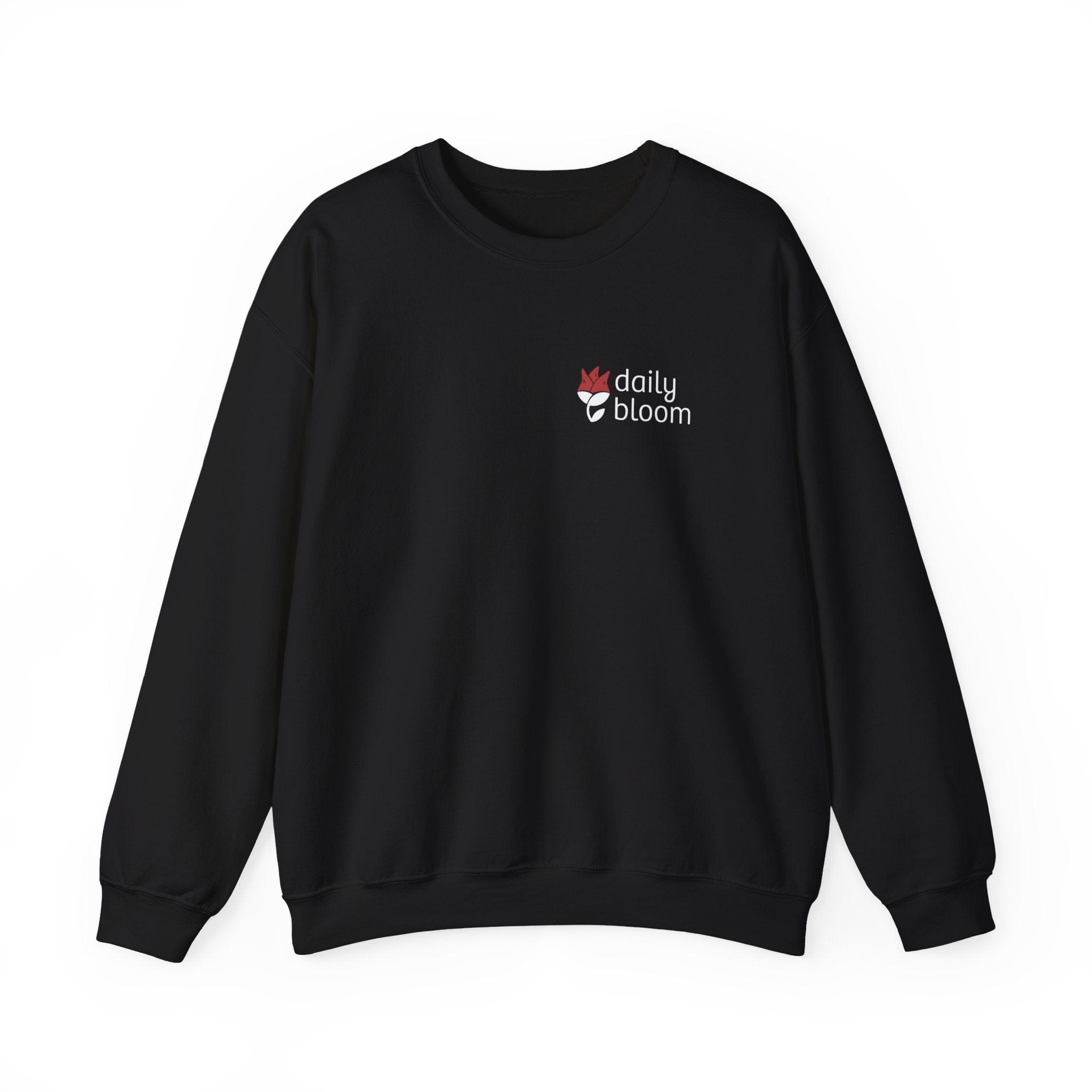 Daily Bloom Logo Sweatshirt-Black-Neurodiversity, ADHD & Autism Awareness & Acceptance by Daily Bloom