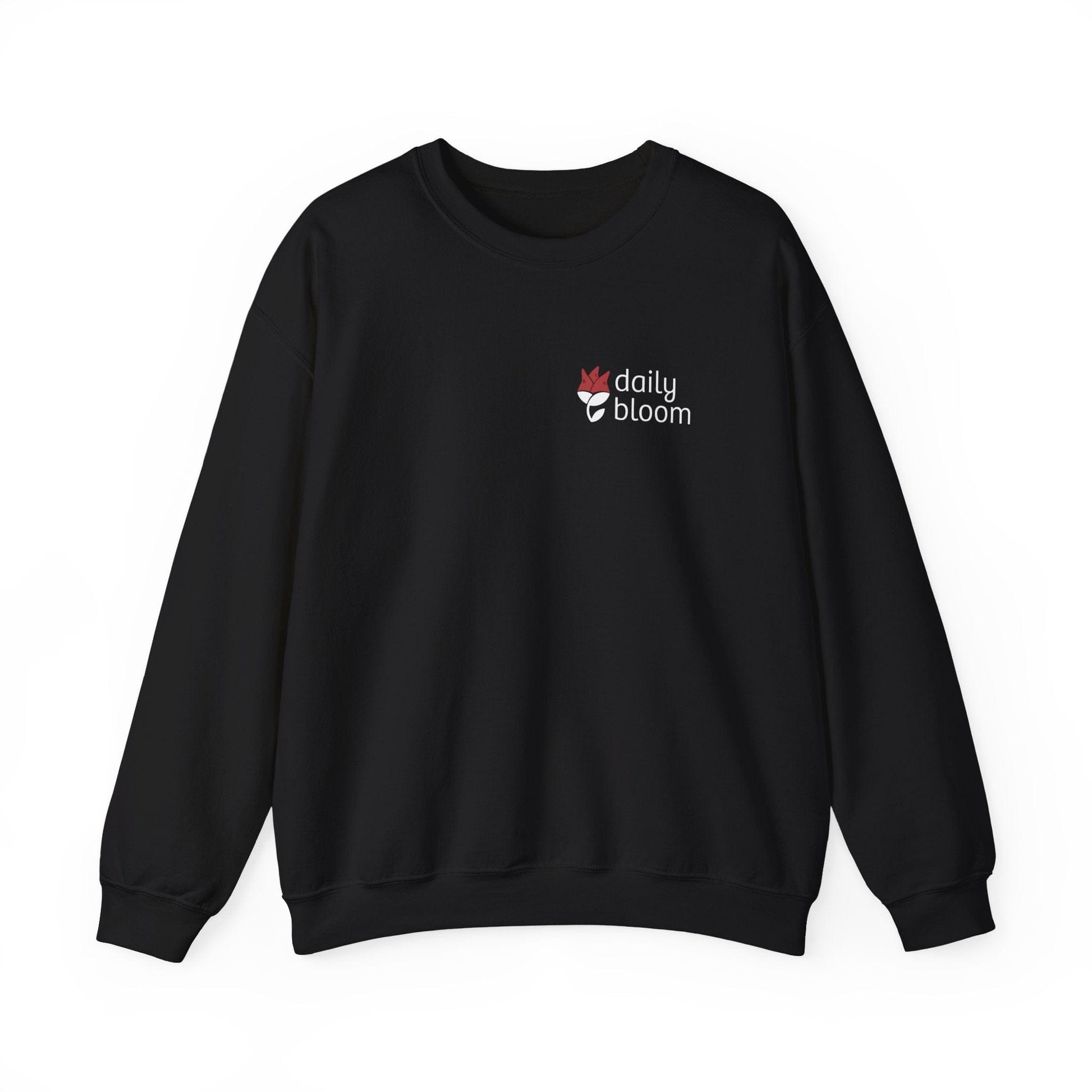 Daily Bloom Logo Sweatshirt-Black-Neurodiversity, ADHD & Autism Awareness & Acceptance by Daily Bloom