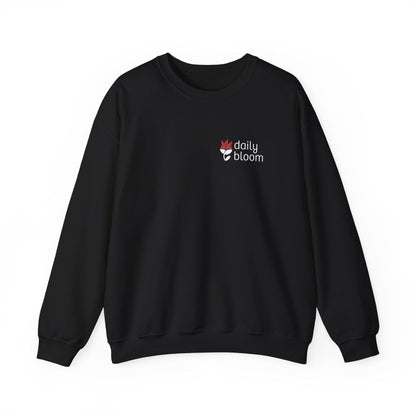 Daily Bloom Logo Sweatshirt-Black-Neurodiversity, ADHD & Autism Awareness & Acceptance by Daily Bloom