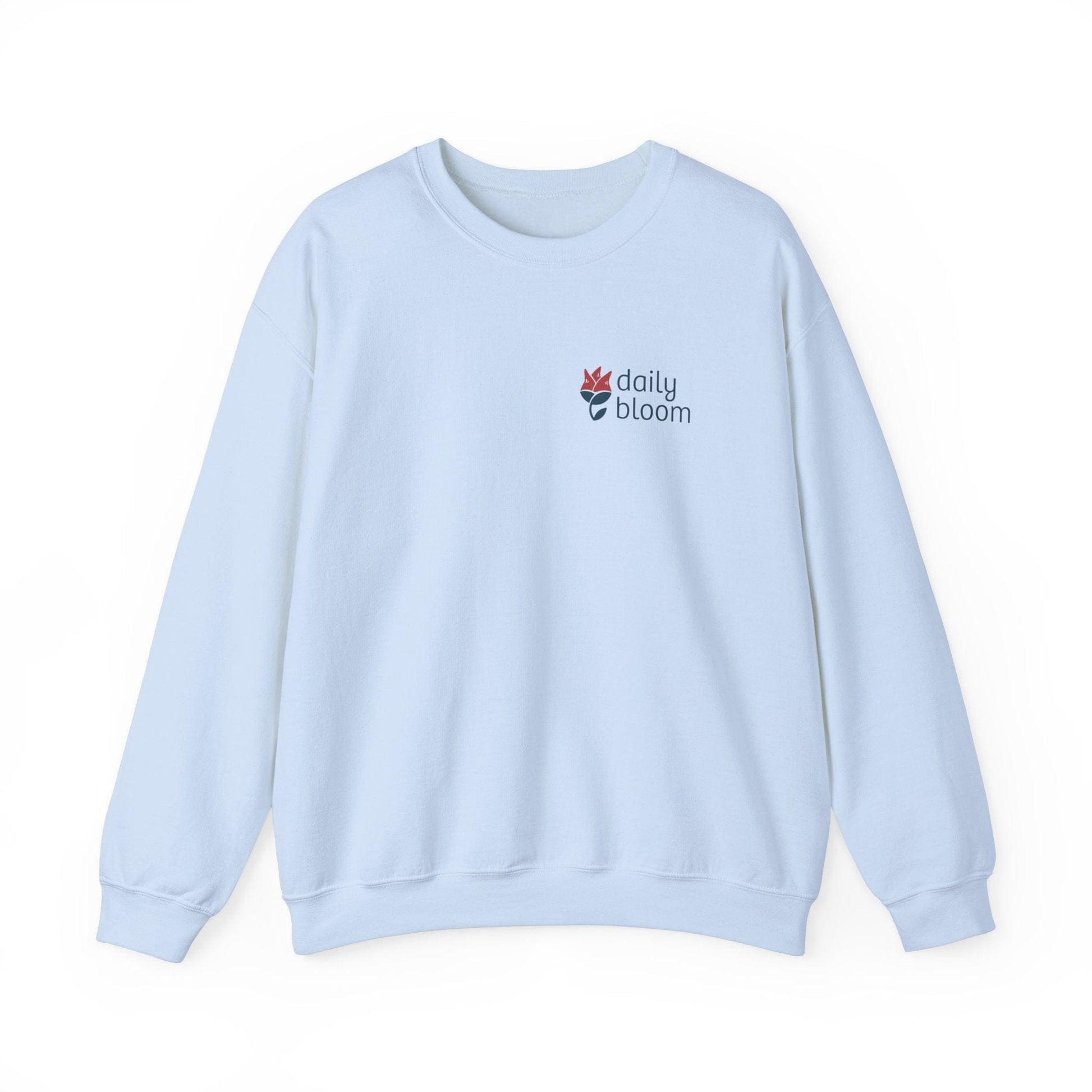 Daily Bloom Logo Sweatshirt-Light Blue-Neurodiversity, ADHD & Autism Awareness & Acceptance by Daily Bloom