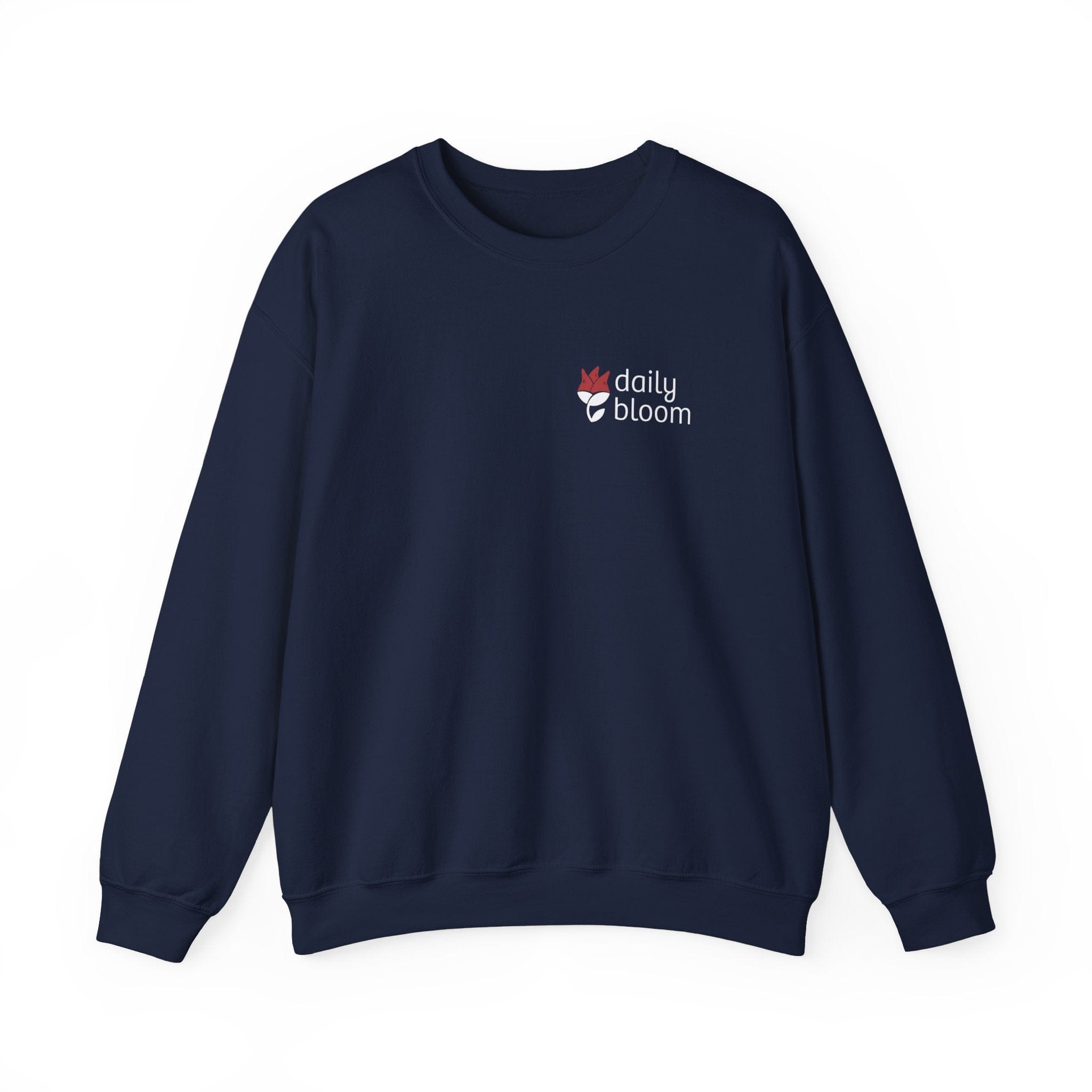 Daily Bloom Logo Sweatshirt-Navy-Neurodiversity, ADHD & Autism Awareness & Acceptance by Daily Bloom