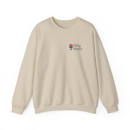 Daily Bloom Logo Sweatshirt-Sand-Neurodiversity, ADHD & Autism Awareness & Acceptance by Daily Bloom