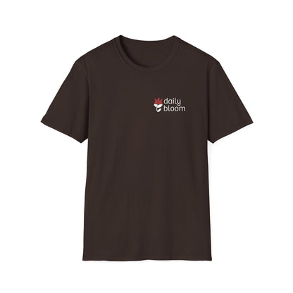 Daily Bloom Logo T-Shirt-Dark Chocolate-Neurodiversity, ADHD & Autism Awareness & Acceptance by Daily Bloom